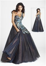 2012 Blush Prom Dresses 5015.  Available in Chocolate/Turquoise, Navy/Turquoise